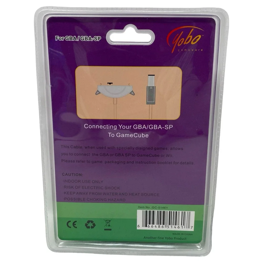 Yobo 6FT GBA GBA-SP to GameCube Wii Link Cable Purple GC-5146Y NEW - Picture 2 of 2